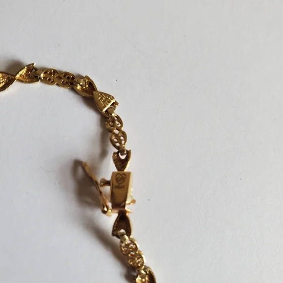 14k Yellow Gold X O Bracelet Beverly Hills Gold Oro America 7.25